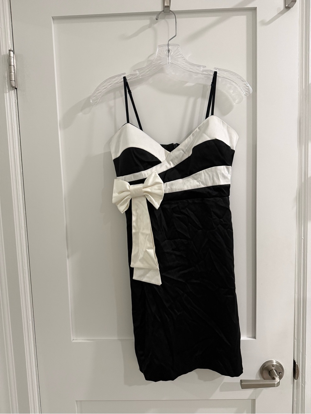 Y2K Mystic black dress w/ white accents + bow (fair)